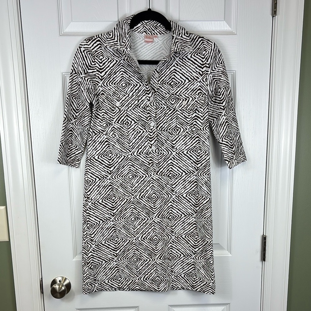 Persifor brown and white Winpenny dress sz xs